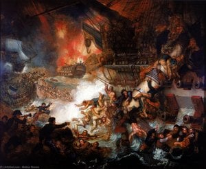 The Battle Of The Nile - Destruction Of 'l'orient'