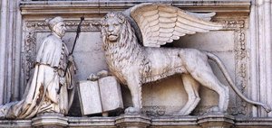 Doge Francesco Foscari Kneeling before the Lion of St Mark