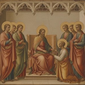 The Sacred Humility: A Monumental Devotion In Ochre And Gold