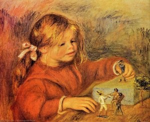 Claude Renoir Playing — Pierre-auguste Renoir