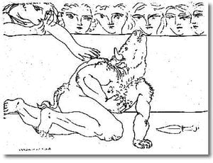 Il Minotauro Morente — Pablo Picasso