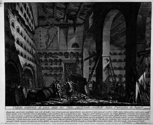 The Roman Antiquities, T. 2, Plate Xlii. Interior View Of One Of The Three Rooms Before Burial. — Giovanni Battista Piranesi