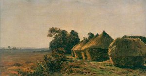 Corn Ricks, Evening — James Aumonier