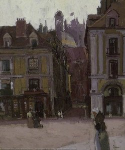 The Rue Notre Dame And The Quai Duquesne, Dieppe — Walter Richard Sickert, Impressionistic Realism