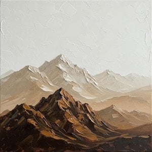 Monolithic Echoes Of Umber Peaks In A Sculptural Atmospheric Landscape — David Moreau