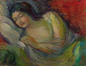 Jeune Femme Brune Endormie — Nikolai Alexandrovich Tarkhov