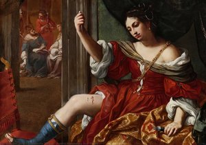 Portia Wounding Her Thigh — Élisabeth Sirani, Baroque