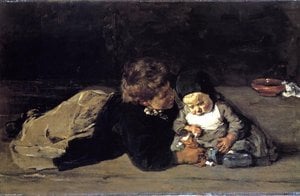 The Siblings — Max Liebermann, Impressionistic Style