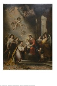 Mystical Nuptials Of Saint Catherine — बार्टोलोमे एस्टेबन मुरिलो, Spanish Baroque
