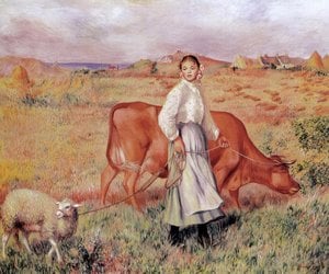 Shepherdess — Pierre-auguste Renoir, Impressionism