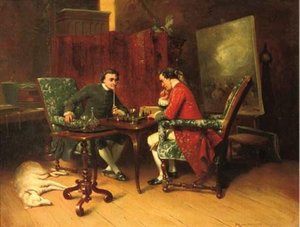 A Game Of Chess — Jean-louis Ernest Meissonier, Academic Art
