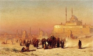 On The Way Between Old And New Cairo, Citadel Mosque Of Mohammed Ali, And Tombs Of The Mamelukes — Louis Comfort Tiffany