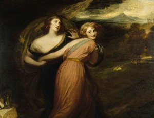 Mirth And Melancholy (miss Wallis, Later Mrs James Campbell) — George Romney