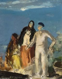 Figures Waiting On The Shore