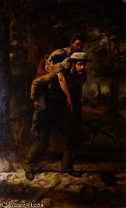 Ross Lewis Mangles Saving A Wounded Soldier — Chevalier Louis William Desanges, Romanticism