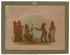 Black Hawk And The Prophet - Saukie — ჯორჯ კეტლინი, Ethnographic Art