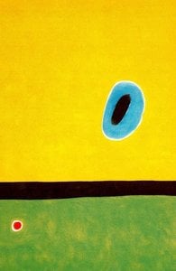 The Lark´s Wing, Encircled With Gold Blue — Joan Miró, Surrealist Expressionism