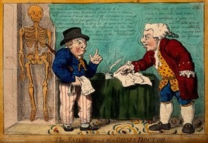 A Sailor With A Bandaged Eye Consulting A Quack Doctor. — Isaac Robert Cruikshank