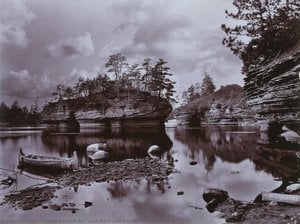 Lone Rock With Canoe, Wisconsin Dells