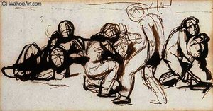 Children Of Medea Playing With Tragic Masks — George Romney