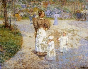 Frühling Im Central Park (auch Bekannt Als Frühlingzeit) — Frederick Childe Hassam, Amerikanischer Impressionismus