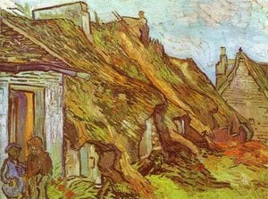 Chaumières À Chaponval. Auvers-sur-oise — Vincent Willem Van Gogh