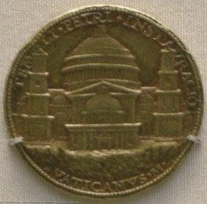 Artista Della Corte Pontificia , Medaglia Di Giulio Ii, Progetto Bramantesco Di San Pietro — Cristoforo Foppa (caradosso)