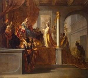 Queen Of Sheba Before Solomon — Nicolaes Knupfer, Baroque