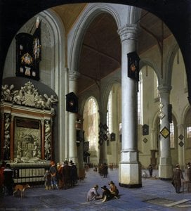 Old Church In Delft With The Tomb Of Admiral Tromp — Hendrick Cornelisz Van Vliet