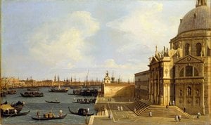 View Of The Church Of Santa Maria Della Salute, On The Grand Canal, Venice, With The Dogana Beyond — David Roberts