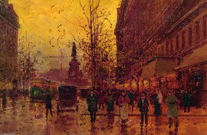 The Place De La Republique, Paris — एडुआर्ड कोर्टेस, Post-impressionism