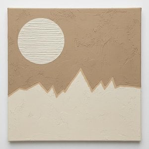 Ätherische Einsamkeit: Eine Monochrome Studie Stiller Gipfel Und Himmlischen Lichts — Laurent Roche