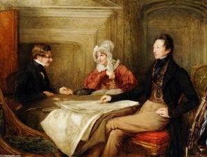 General John Le Mesurier And His Wife Martha With A Legal Representative Of The British Government At The Handing Over Of The Island Of Alderney — John Linnell, Other