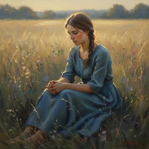 Solitude In Amber: A Study Of Golden Reflection — Jeanne Petit