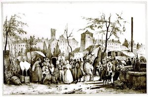 The Flower Market — Jean Victor Adam