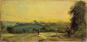 Autumn Sunset — John Constable, Romantic Landscape Painting