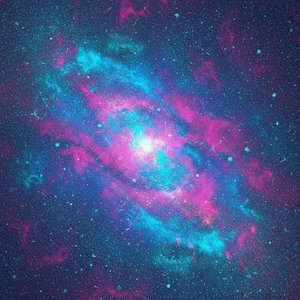 Himmelsk Resonans: En Eterisk Nebula Av Midnattsblått Og Lysende Magentafarget Lys — Isabelle Dupuis