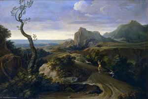 Landscape With Hunters — Bottega Di Corrado Giaquinto