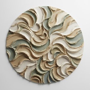 Ethereal Tondo: A Meditative Study Of Sculptural Sand And Sage Rhythms
