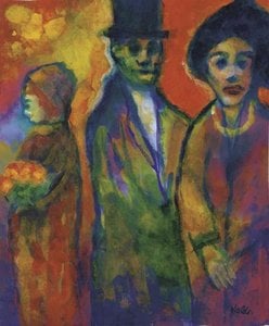 Man And Two Women 1 — Emil Nolde, Expressionism