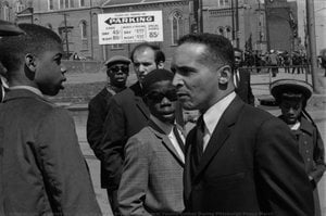 Byrd Brown and Several Youths Gather During Pittsburgh Peace March