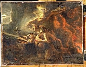 Tentation De Saint Hilarion — Nicolas François Octave Tassaert, Baroque Painting