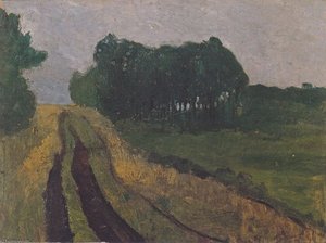 Evening Landscape With Pines — Paula Modersohn-becker