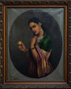 The Coquette — Raja Ravi Varma, Academic Realism