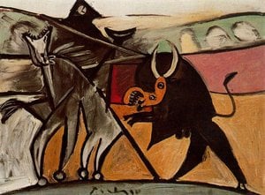 Bullfight — Пабло Пикасо, Cubist Surrealism