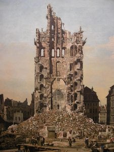 Ruins Of Dresden's Kreuzkirche — Bernardo Bellotto