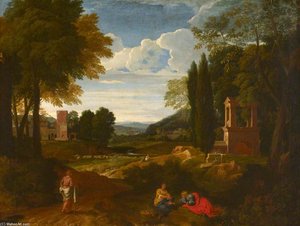 Italian Scene With A Shrine