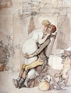 A Kiss In The Kitchen — Thomas Rowlandson