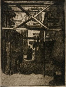 View Through Houses — Jerome Blum, Contemporary Realism