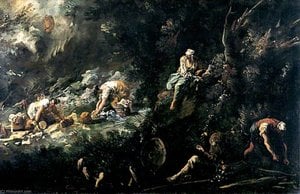 Women Washing At A Stream — Alessandro Magnasco
